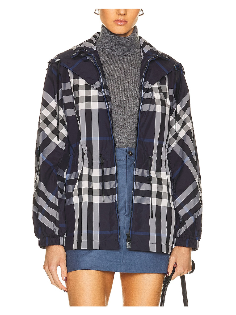 Burberry Checked Multicolor Lisby Windbreaker Size 2